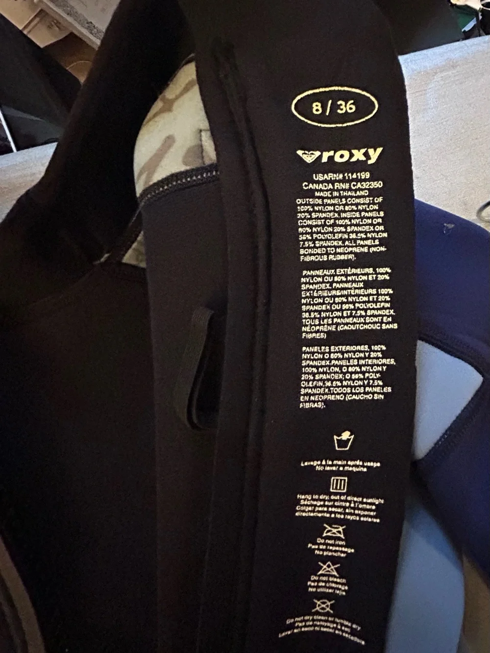 Roxy Navy and Light Blue Kids Full-Length Wetsuit One-Piece